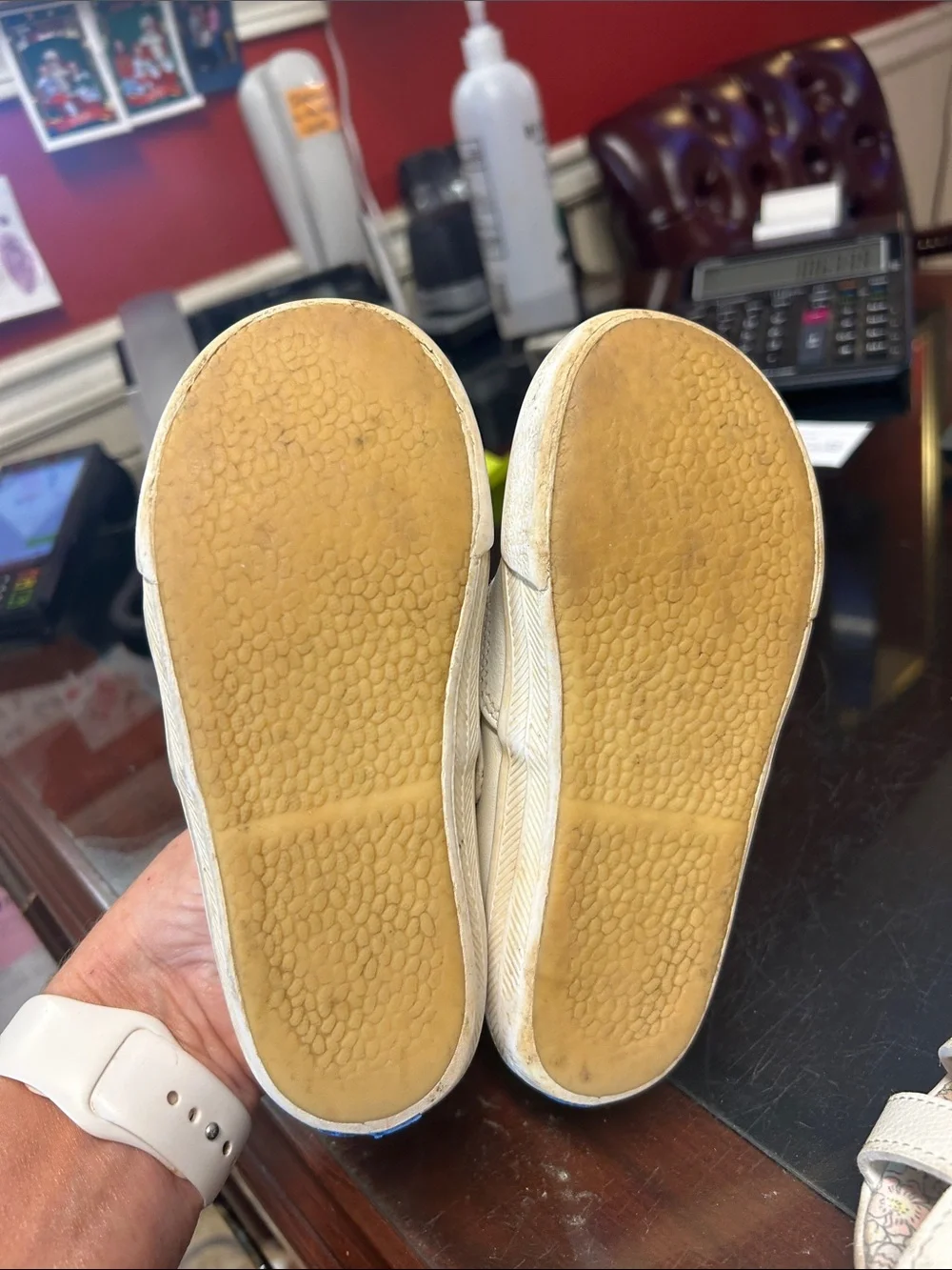 Keds White Kids Leather Sandals and Closed-Toe Shoes size 10 & 10.5 girls